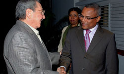 Cuban President Raul Castro met with Cape Verdes Prime Minister